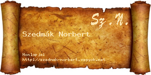 Szedmák Norbert névjegykártya